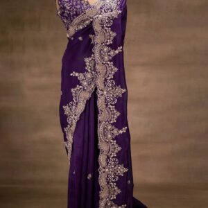 Royal Amethyst Embroidered Saree