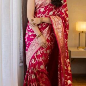 Pink Banarasi Wedding Saree