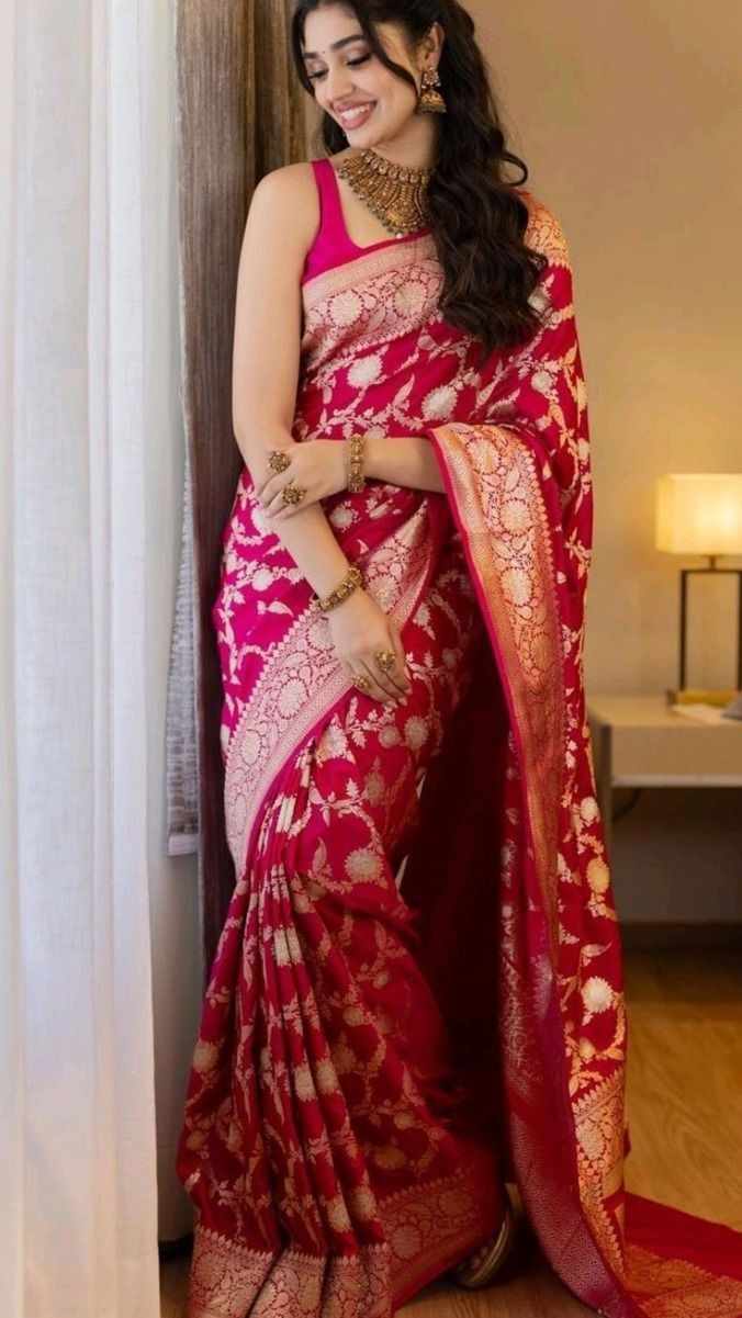 Pink Banarasi Wedding Saree