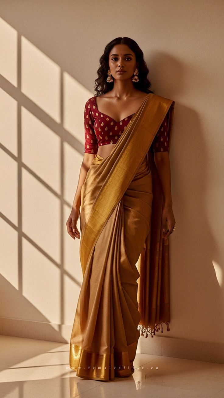 Golden Aura Silk Saree