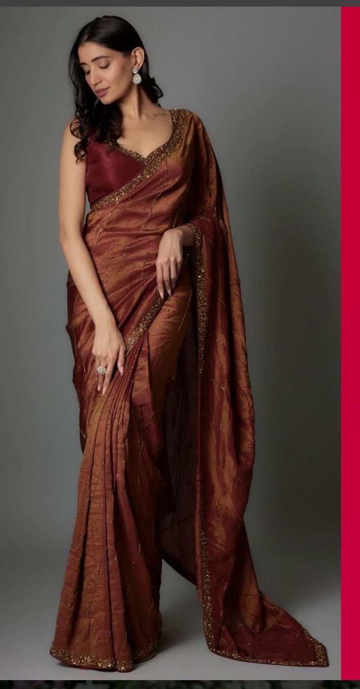 Bronze Elegance Silk Saree
